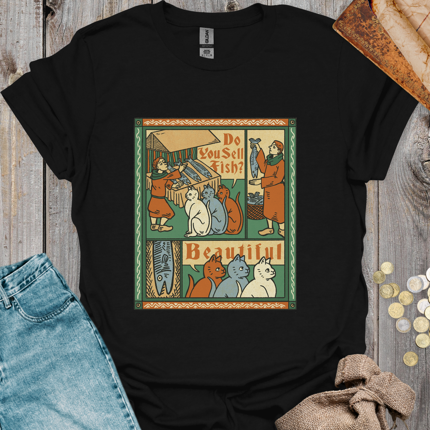 Medieval Cats Ask for Fish