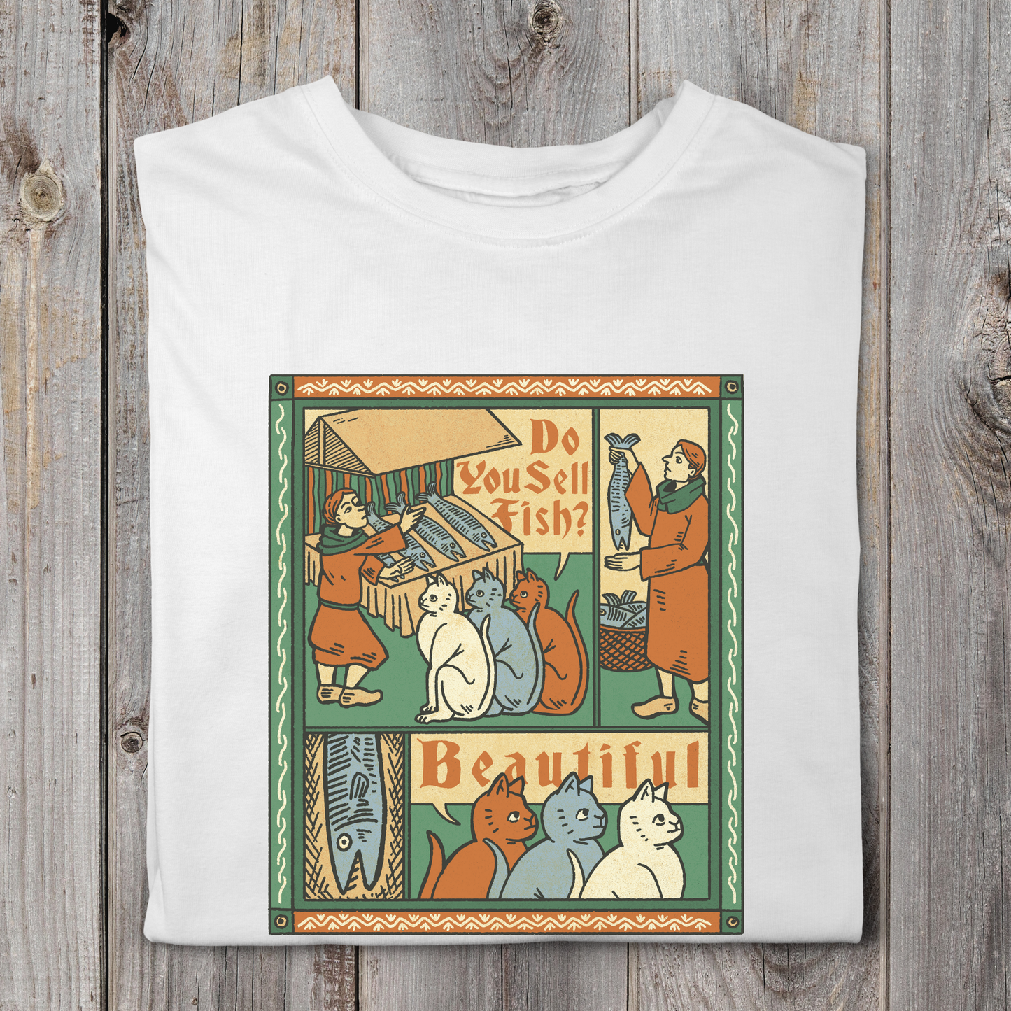Medieval Cats Ask for Fish