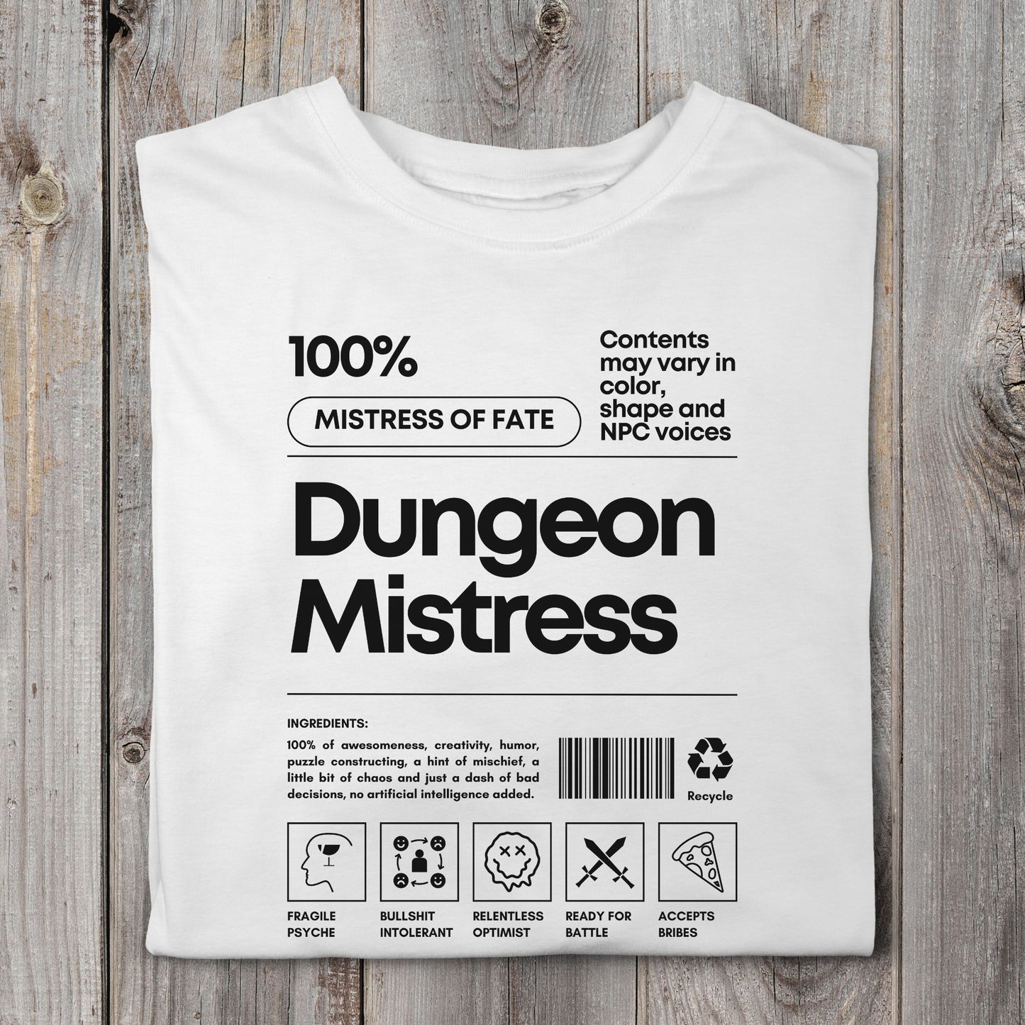 Dungeon Mistress Ingredients