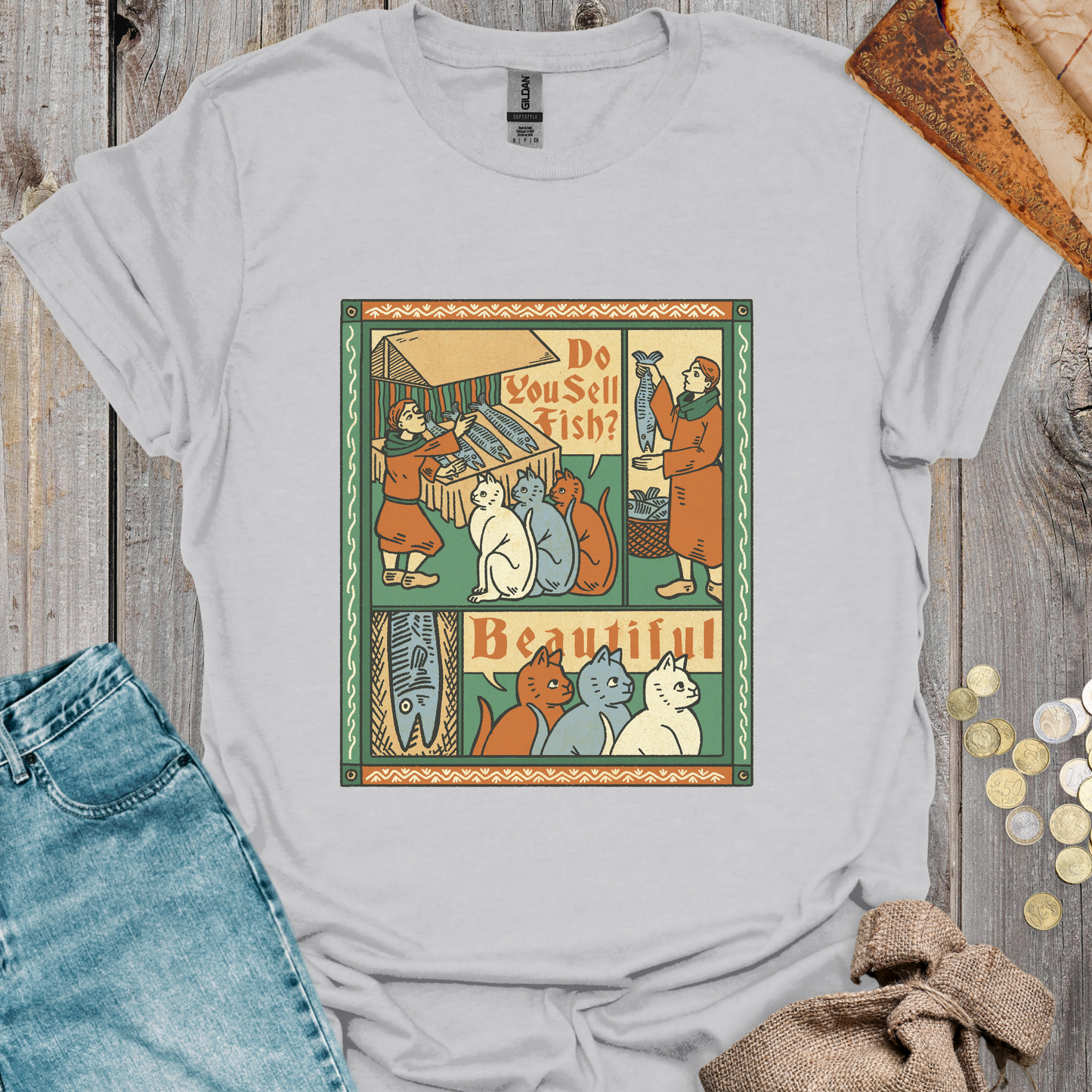 Medieval Cats Ask for Fish