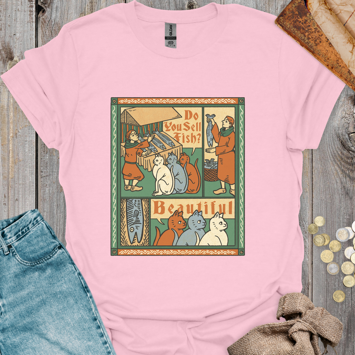Medieval Cats Ask for Fish