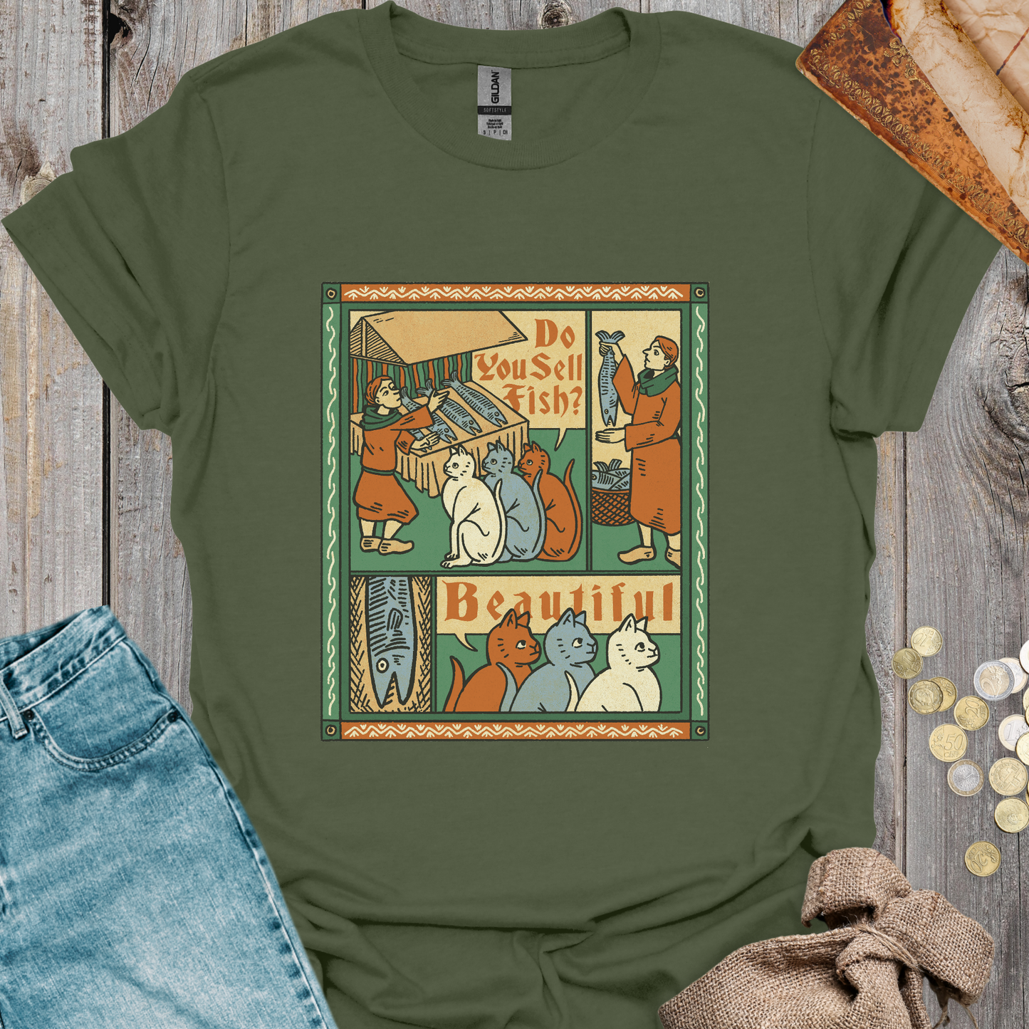 Medieval Cats Ask for Fish