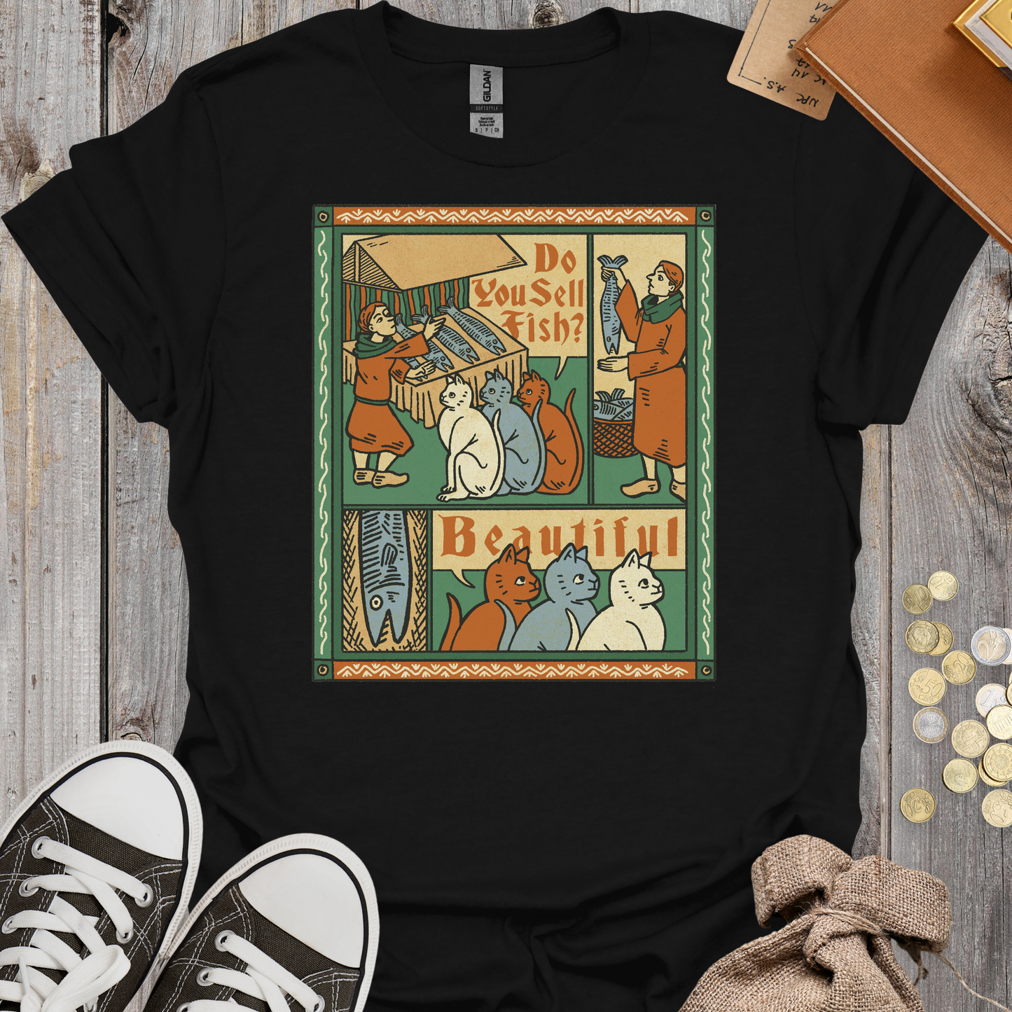 Medieval Cats Ask for Fish