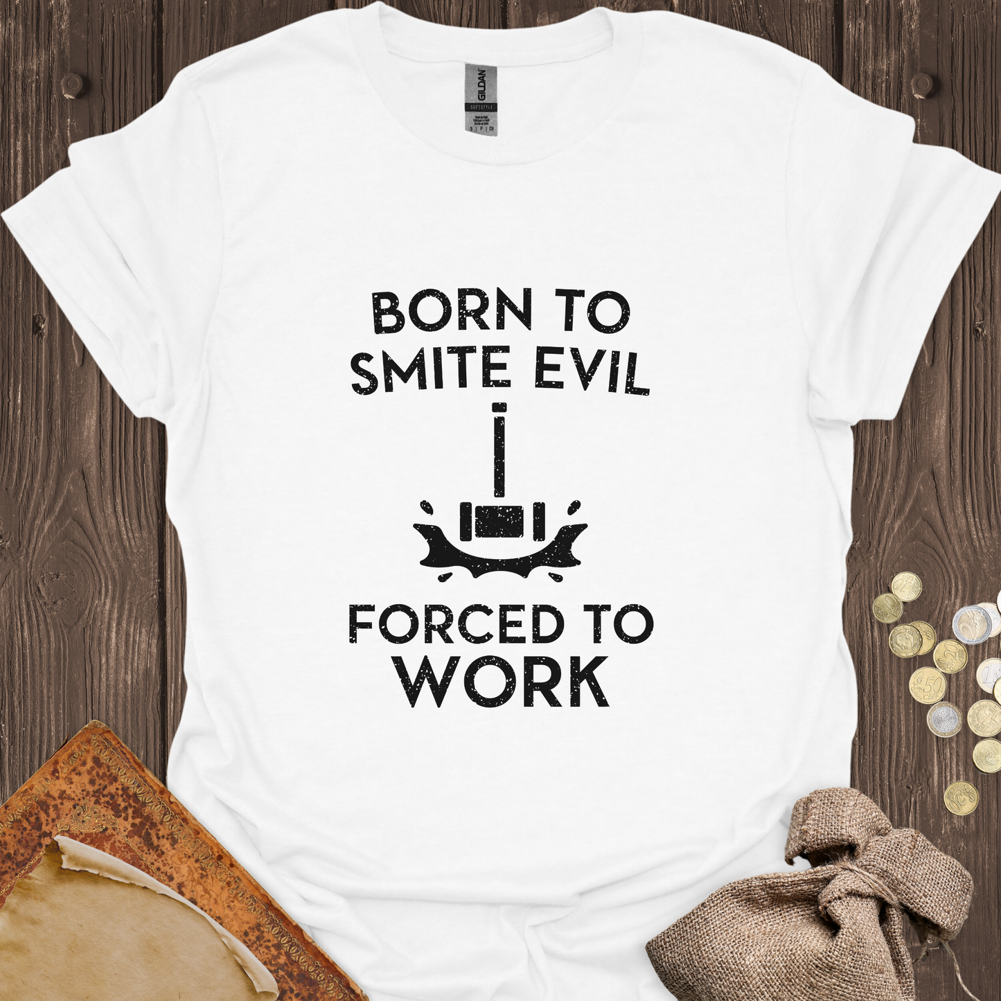 Born to Smite Evil Forced to Work