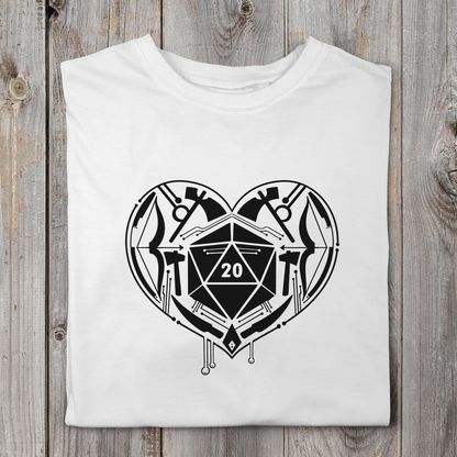 D20 Heart with Weapons