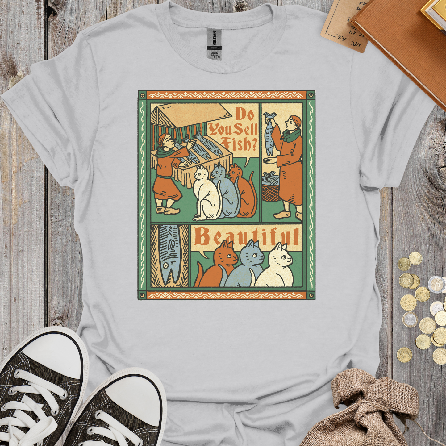 Medieval Cats Ask for Fish