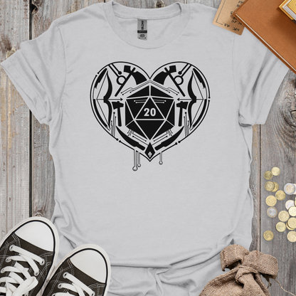 D20 Heart with Weapons