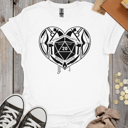 D20 Heart with Weapons