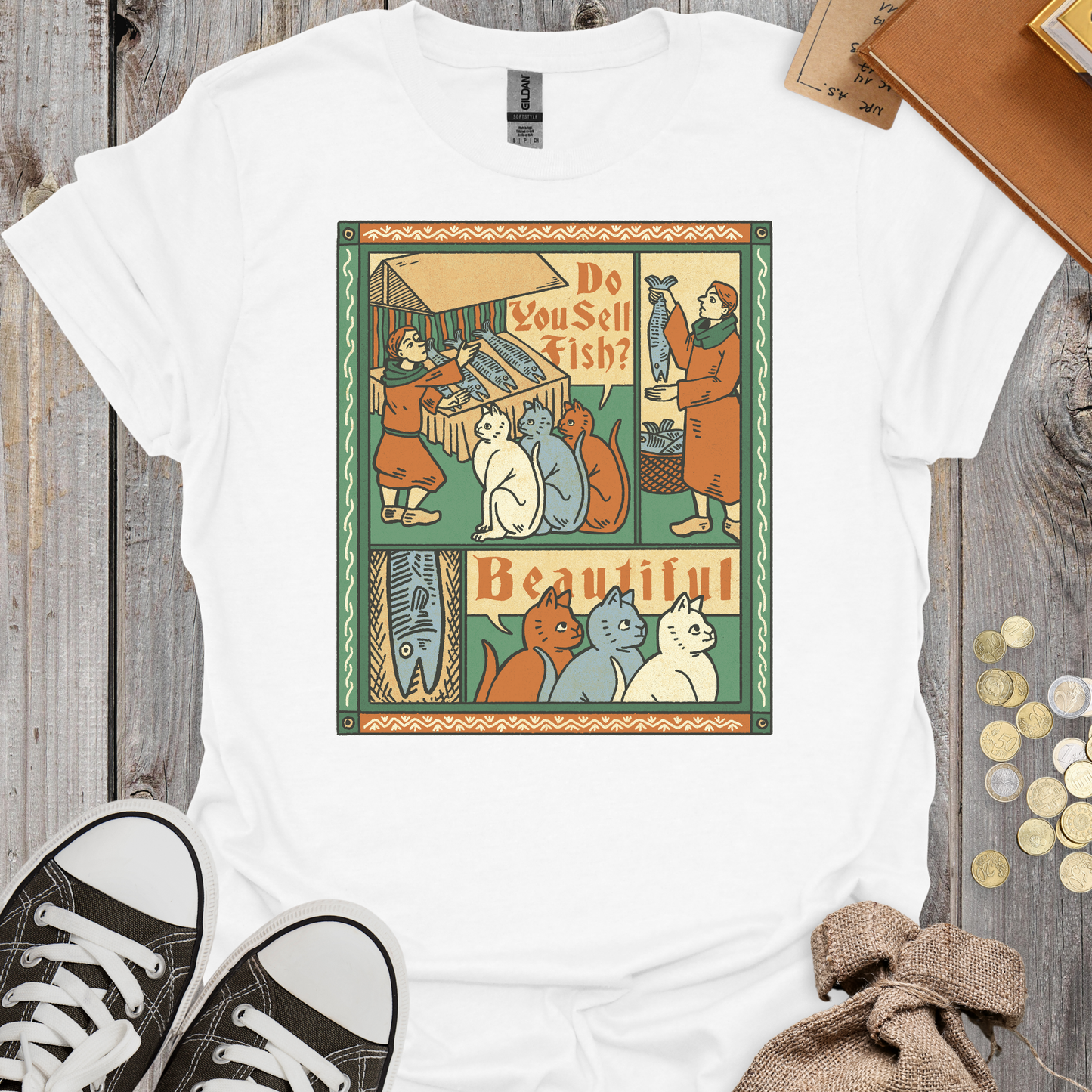 Medieval Cats Ask for Fish