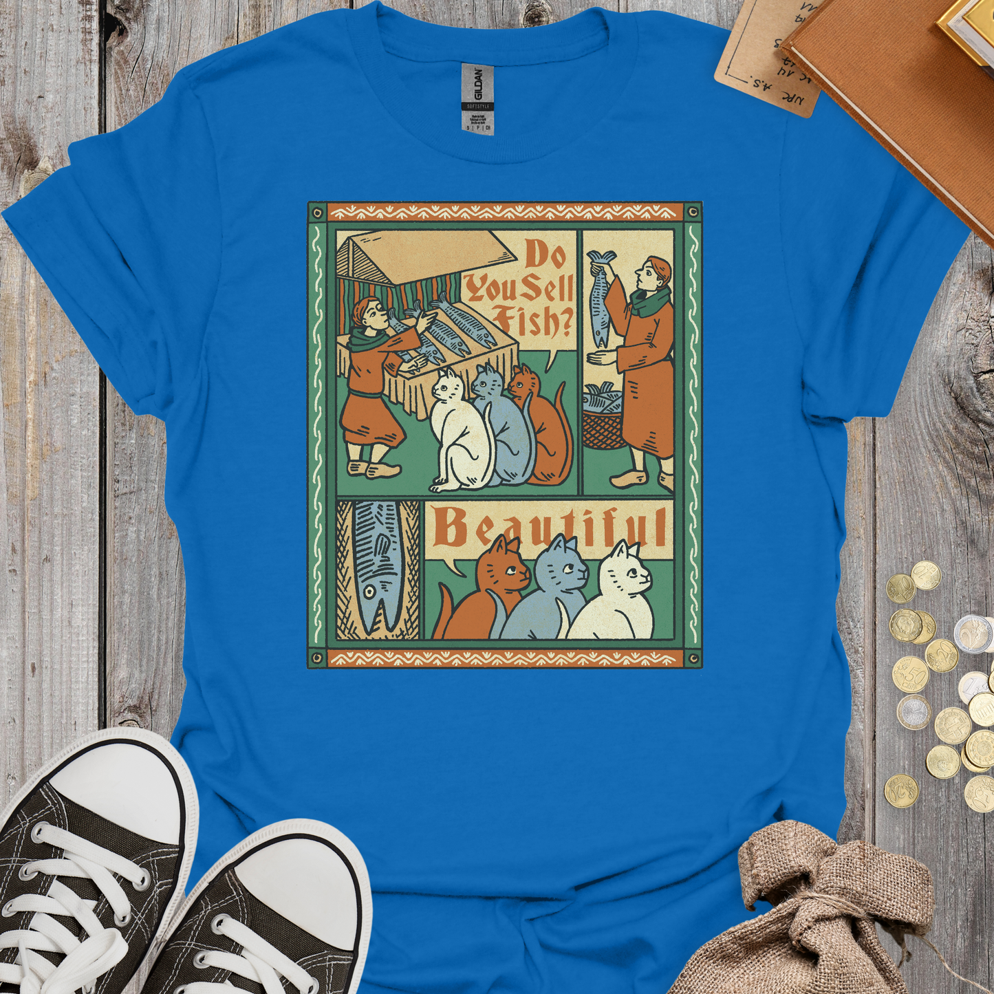 Medieval Cats Ask for Fish