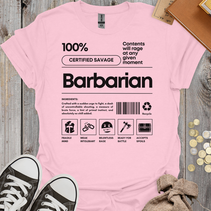 Barbarian Ingredients