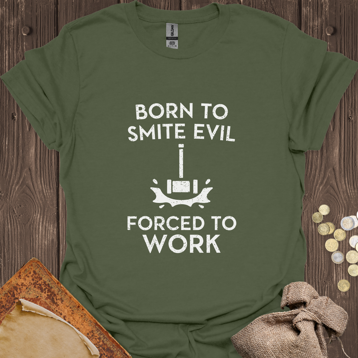 Born to Smite Evil Forced to Work