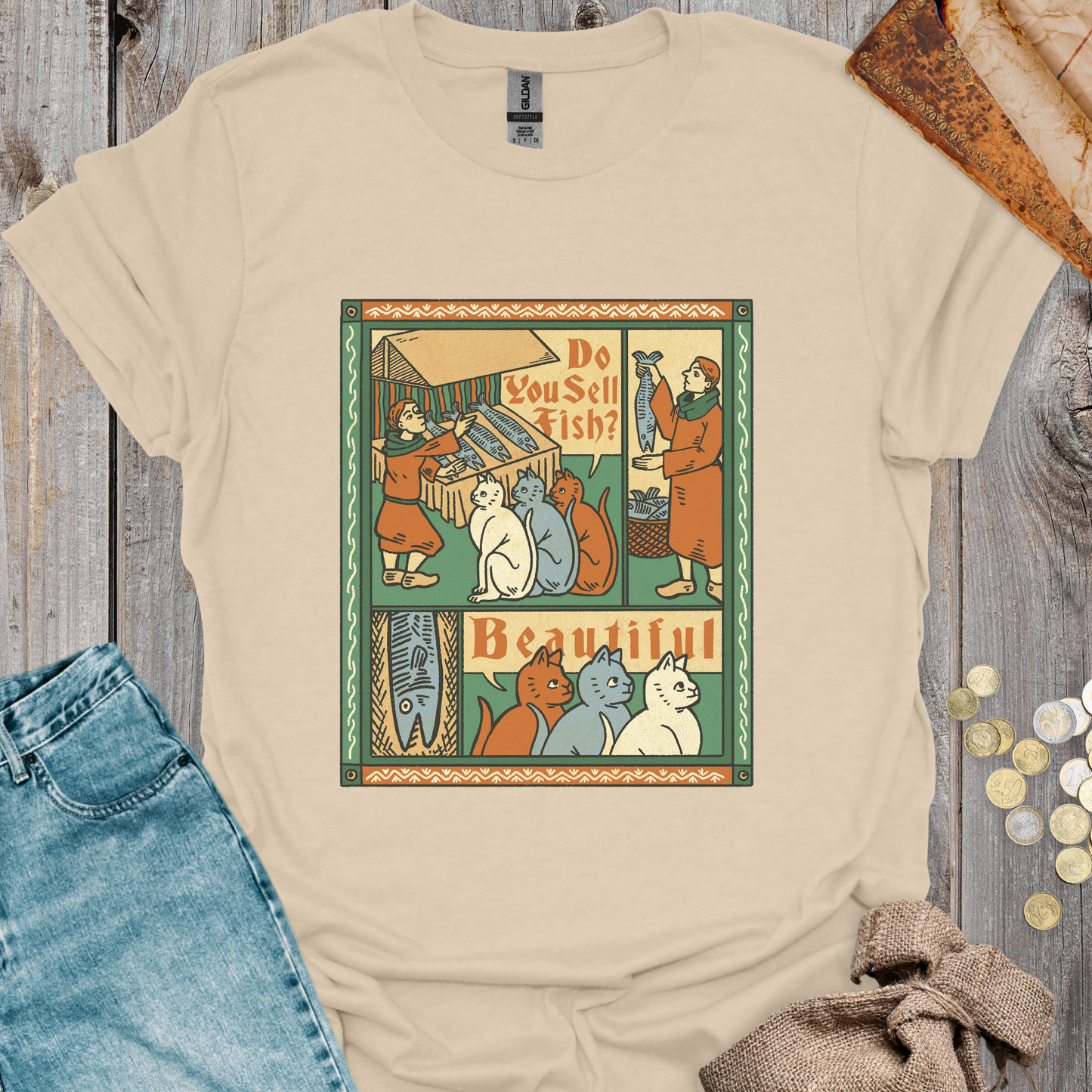 Medieval Cats Ask for Fish