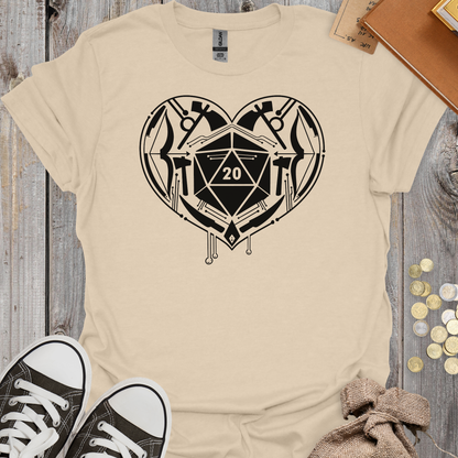 D20 Heart with Weapons